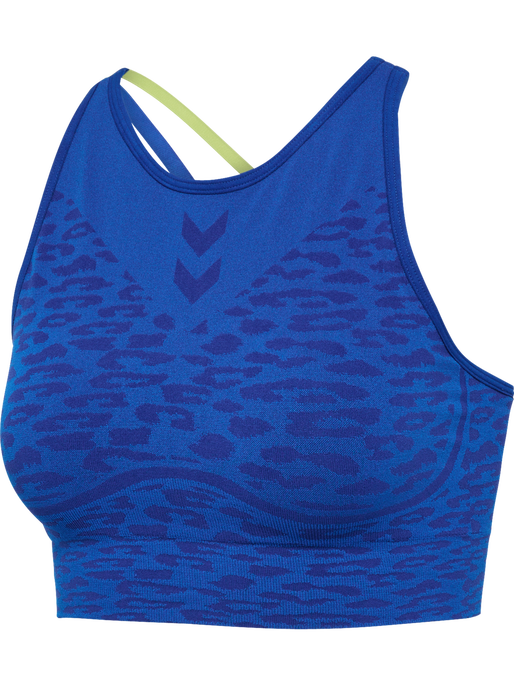 hmlMT LEO SEAMLESS SPORTS BRA, OLYMPIAN BLUE/SODALITE BLUE ME, packshot