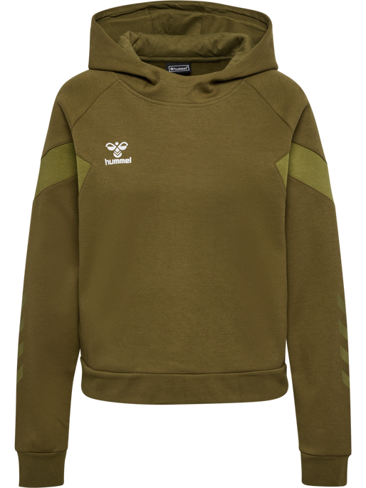 hmlTRAVEL SWEAT HOODIE WOMAN, MILITARY OLIVE, packshot