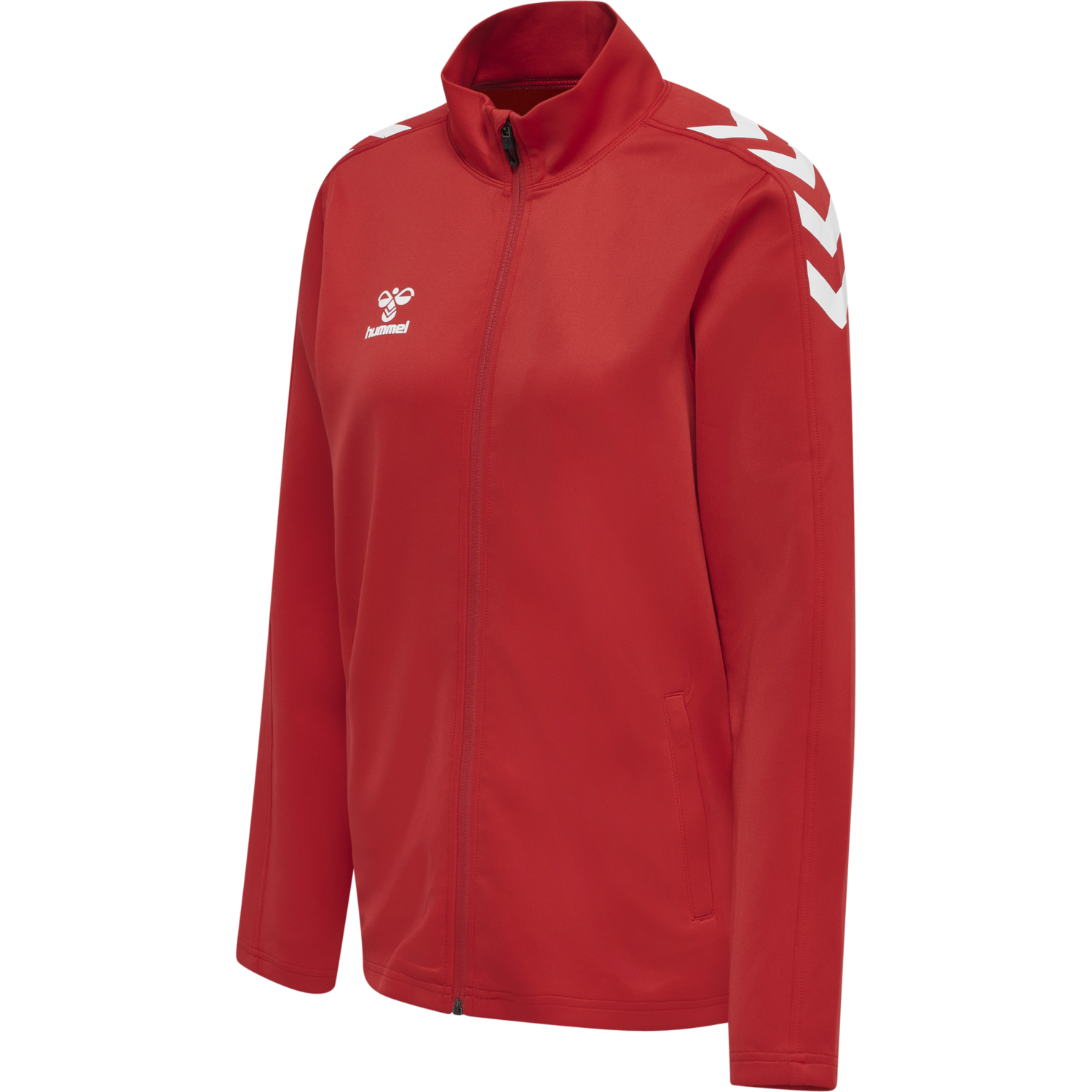 hmlCORE XK POLY ZIP SWEAT WOMAN, TRUE RED, packshot