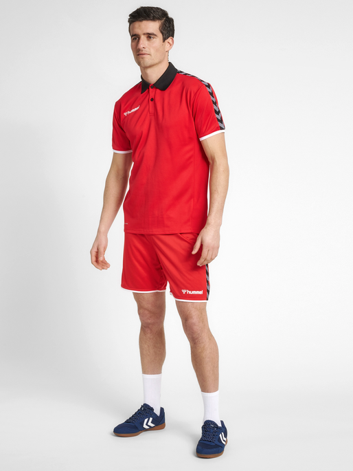 hmlAUTHENTIC FUNCTIONAL POLO, TRUE RED, model