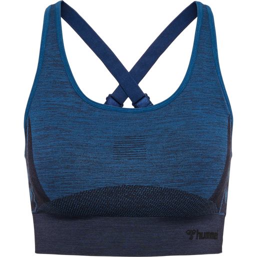 hmlCLEA SEAMLESS  SPORTS TOP, INSIGNIA BLUE MELANGE, packshot