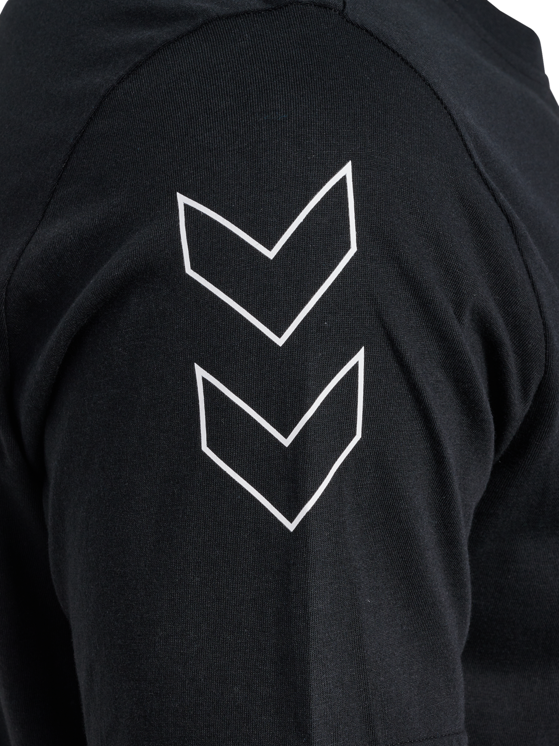 hmlELEMENTAL CHEVRON COTTON TEE, BLACK, packshot