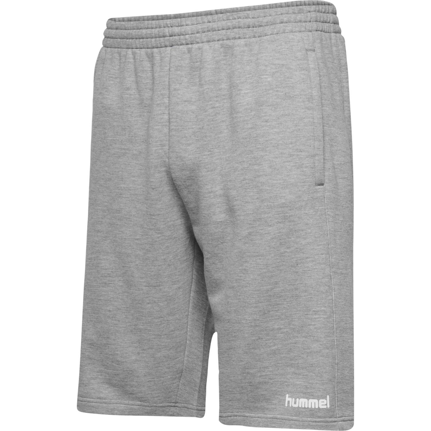 hmlGO KIDS COTTON BERMUDA SHORTS, GREY MELANGE, packshot