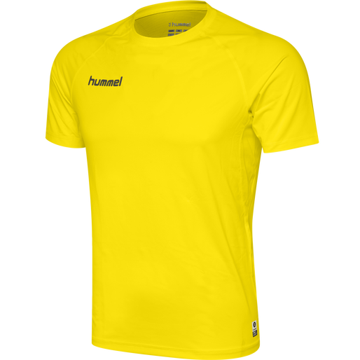 HUMMEL FIRST PERFORMANCE JERSEY S/S, BLAZING YELLOW, packshot