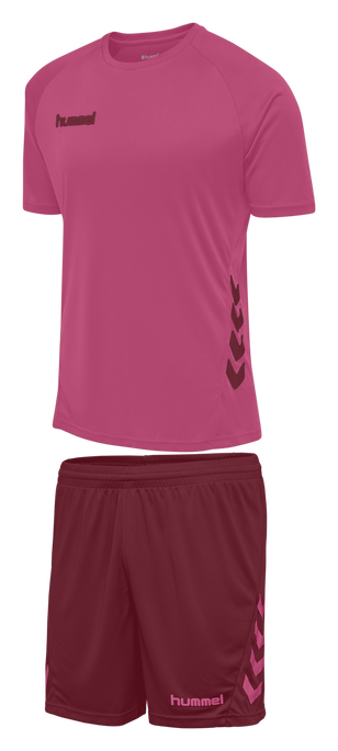 hmlPROMO KIDS DUO SET, RASPBERRY SORBET/BIKING RED, packshot