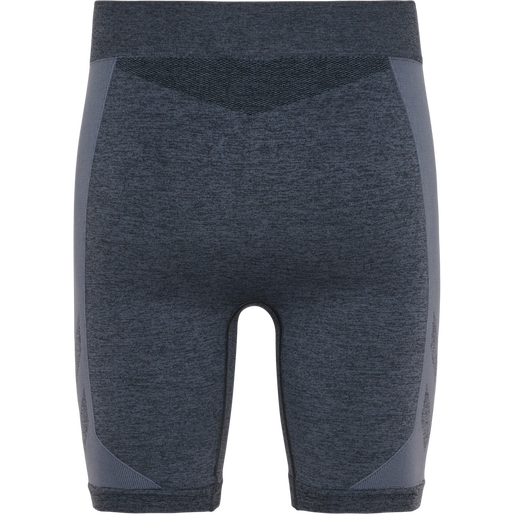 hmlMT JUSTIN SEAMLESS TIGHT SHORTS, BLACK/ASPHALT MELANGE, packshot
