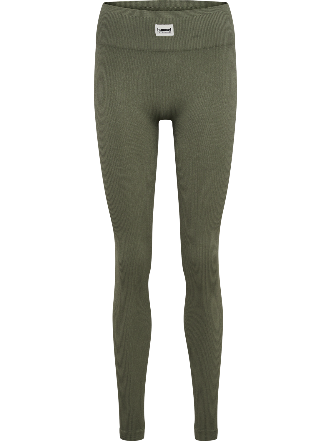 hmlPULSE SEAMLESS RIB MW TIGHTS, DUSTY OLIVE, packshot