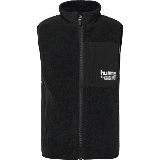 hmlPURE FLEECE VEST, BLACK, packshot