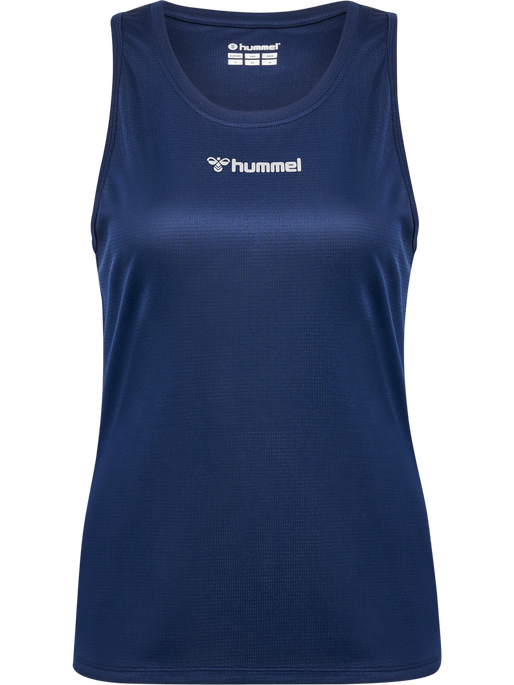 hmlRUN SINGLET S/L WOMAN, BLACK IRIS, packshot