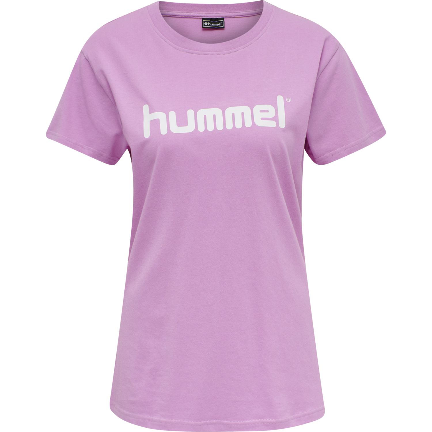 HUMMEL GO COTTON LOGO T-SHIRT WOMAN S/S, ORCHID, packshot