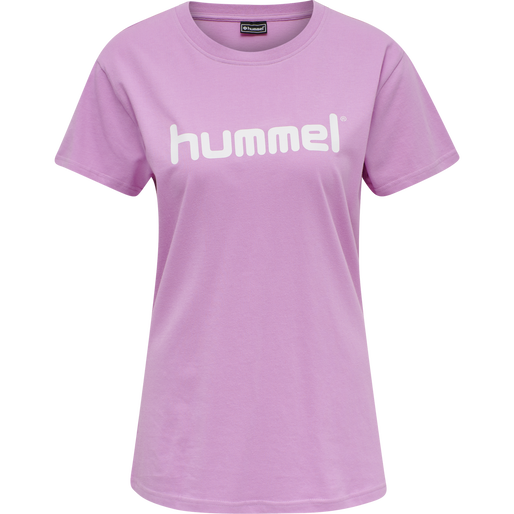 HUMMEL GO COTTON LOGO T-SHIRT WOMAN S/S, ORCHID, packshot