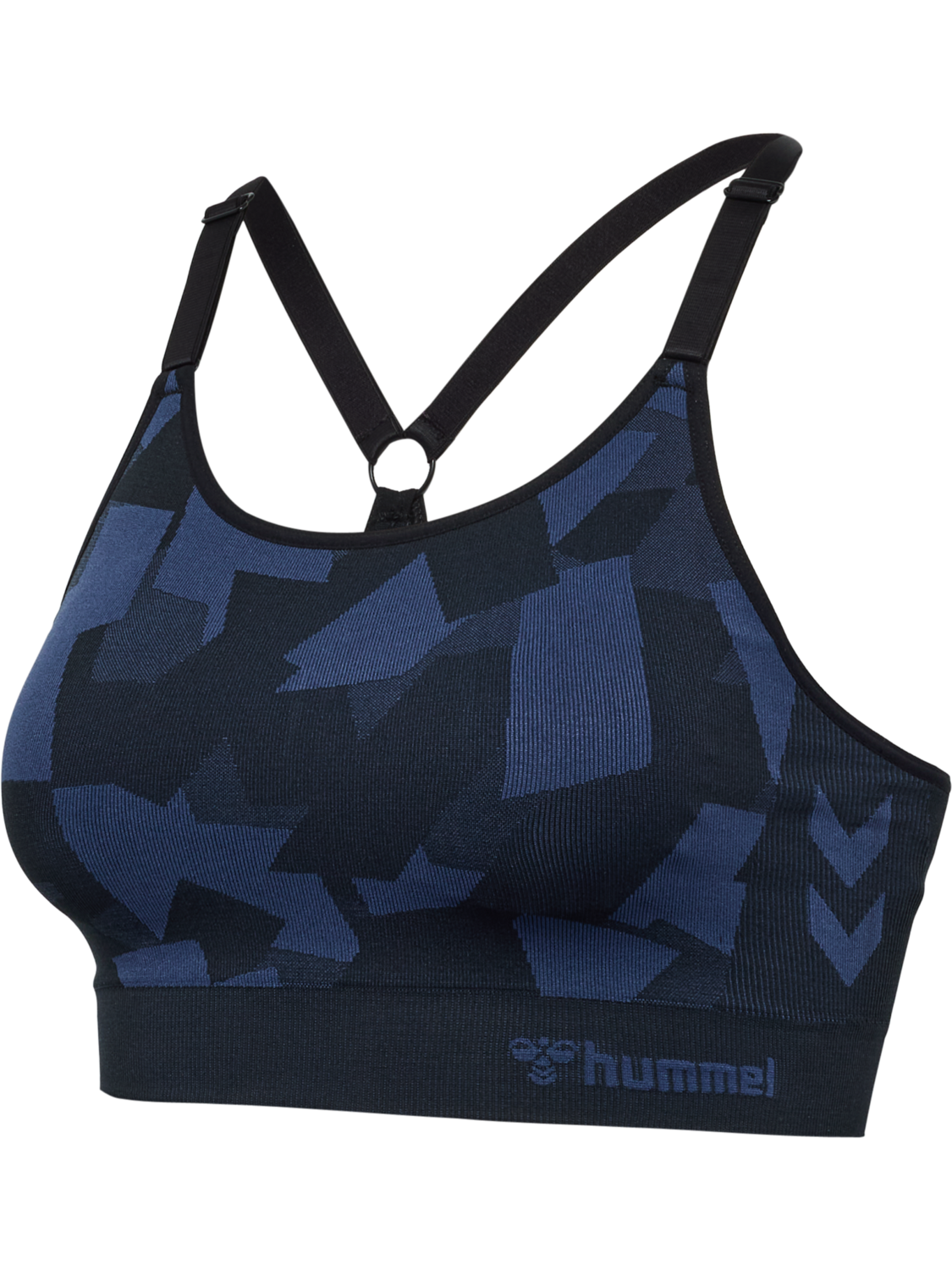 hmlCOMBINE SEAMLESS PADDED BRA, BLUE INDIGO MELANGE, packshot