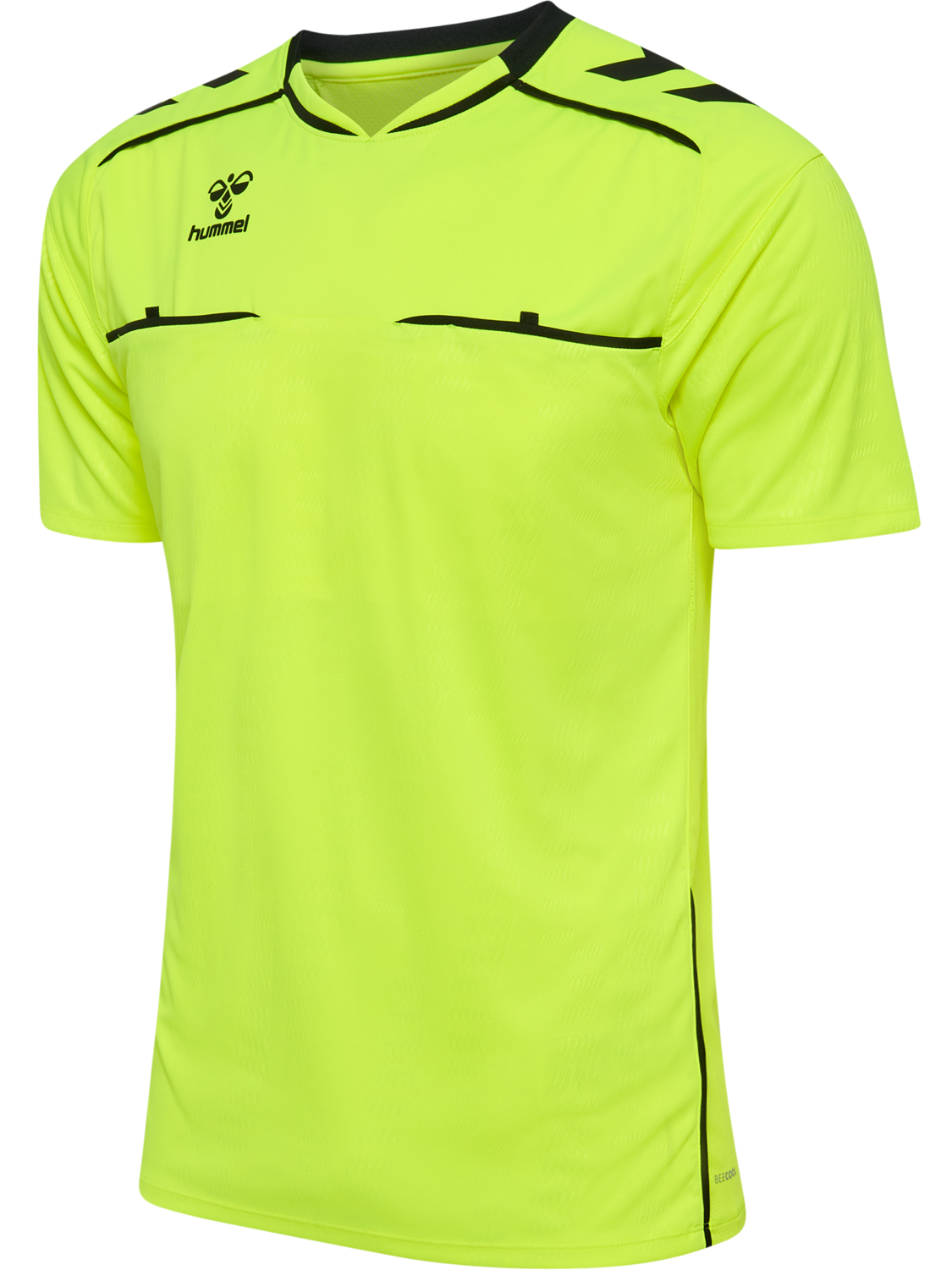 hmlREFEREE JERSEY S/S, NEON YELLOW, packshot