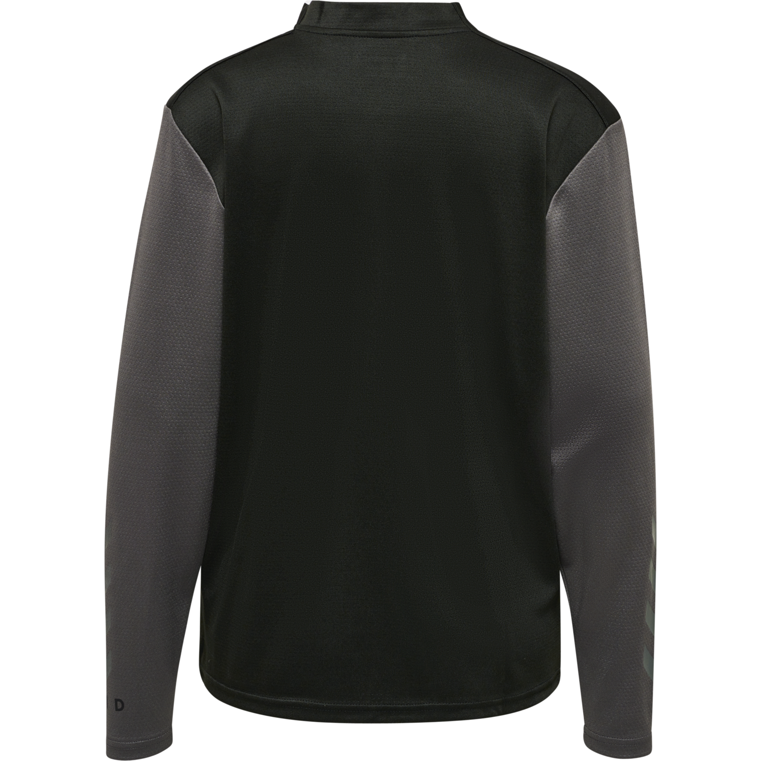 hmlONGRID 1/2 ZIP POLY SWEAT WO, JET BLACK/FORGED IRON, packshot