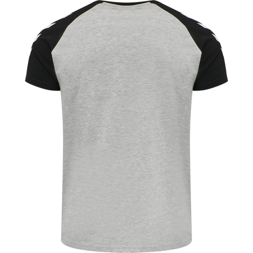 hmlLEGACY BLOCKED T-SHIRT, GREY MELANGE hmlLEGACY BLOCKED T-SHIRT, GREY MELANGE, packshot