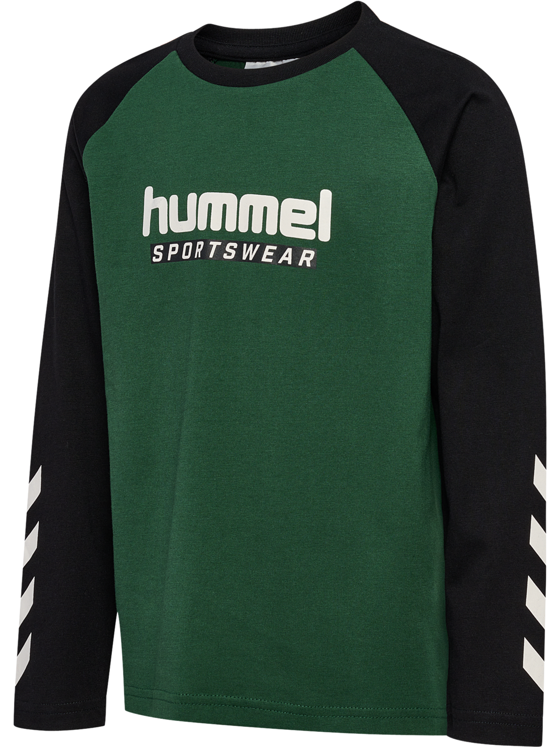 hmlJR LOGO T-SHIRT L/S, DARK GREEN, packshot