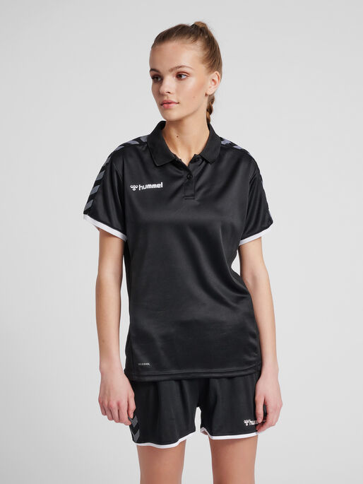 hmlAUTHENTIC WOMAN FUNCTIONAL POLO, BLACK, model