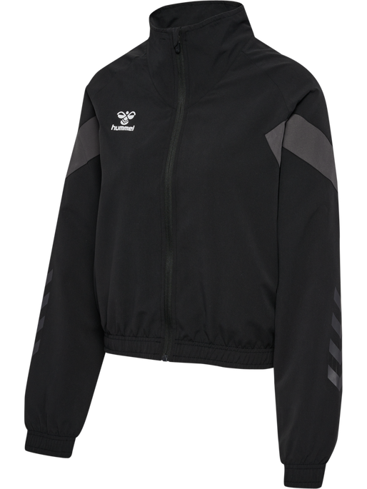 hmlTRAVEL WOVEN JACKET WOMAN, BLACK, packshot