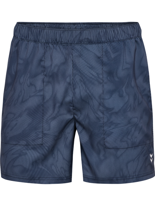 hmlPULSE AOP WORKOUT SHORTS SET, BLUE MIRAGE/DRESS BLUE hmlPULSE AOP WORKOUT SHORTS SET, BLUE MIRAGE/DRESS BLUE, packshot
