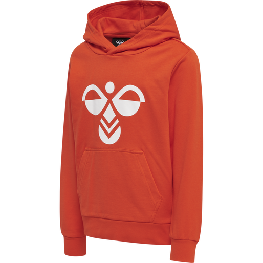 hmlCUATRO HOODIE, CHERRY TOMATO, packshot