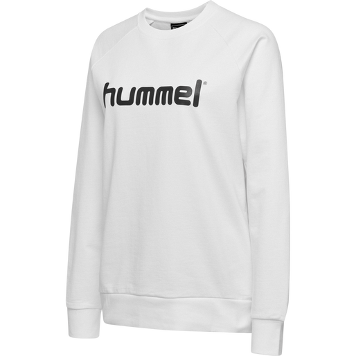 HMLGO COTTON LOGO SWEATSHIRT WOMAN, WHITE, packshot