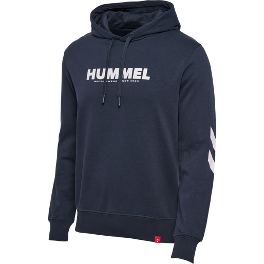 hmlLEGACY LOGO HOODIE, BLUE NIGHTS, packshot