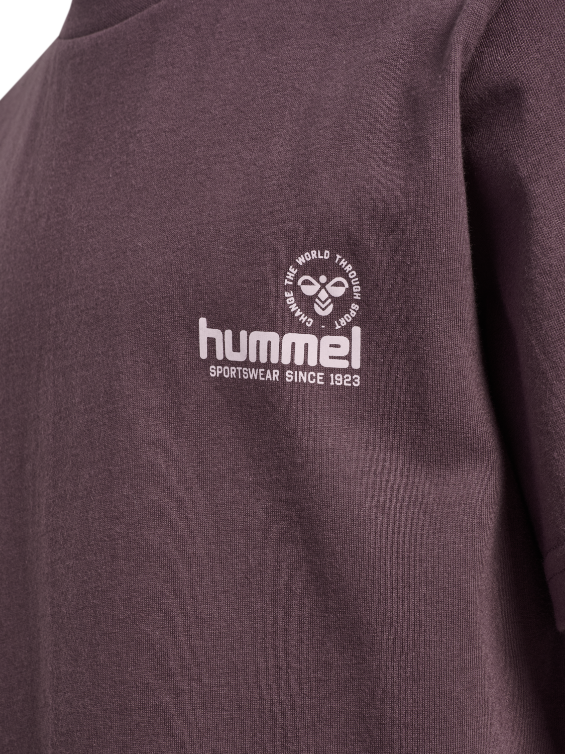 hmlJR REG GRAPHIC T-SHIRT S/S, BLACK PLUM, packshot