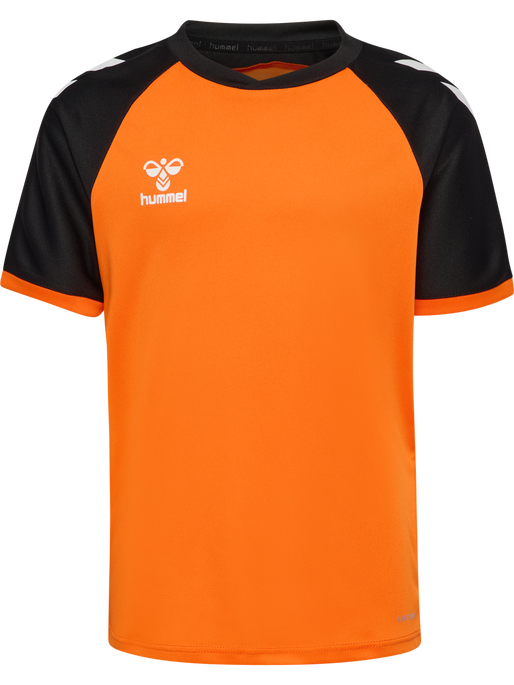 hmlMATCH LEAGUE JERSEY S/S KIDS, ORANGE TIGER/BLACK hmlMATCH LEAGUE JERSEY S/S KIDS, ORANGE TIGER/BLACK, packshot