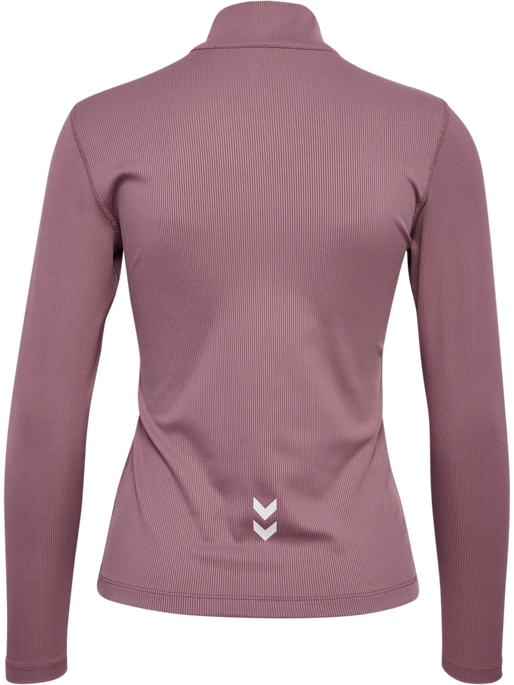 hmlPULSE W ZIP SHIRT L/S, WISTFUL MAUVE hmlPULSE W ZIP SHIRT L/S, WISTFUL MAUVE, packshot