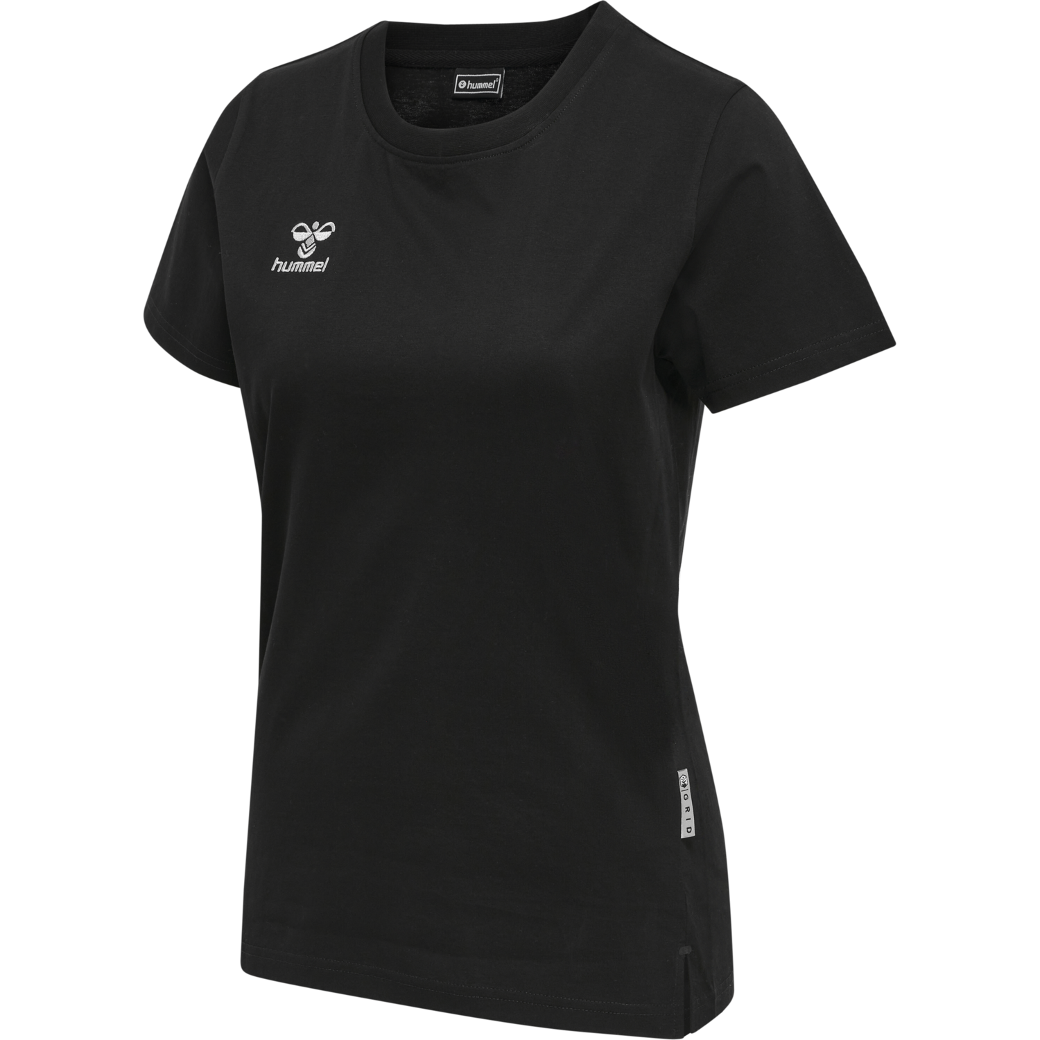 hmlMOVE GRID COTTON T-SHIRT S/S WOM, BLACK, packshot