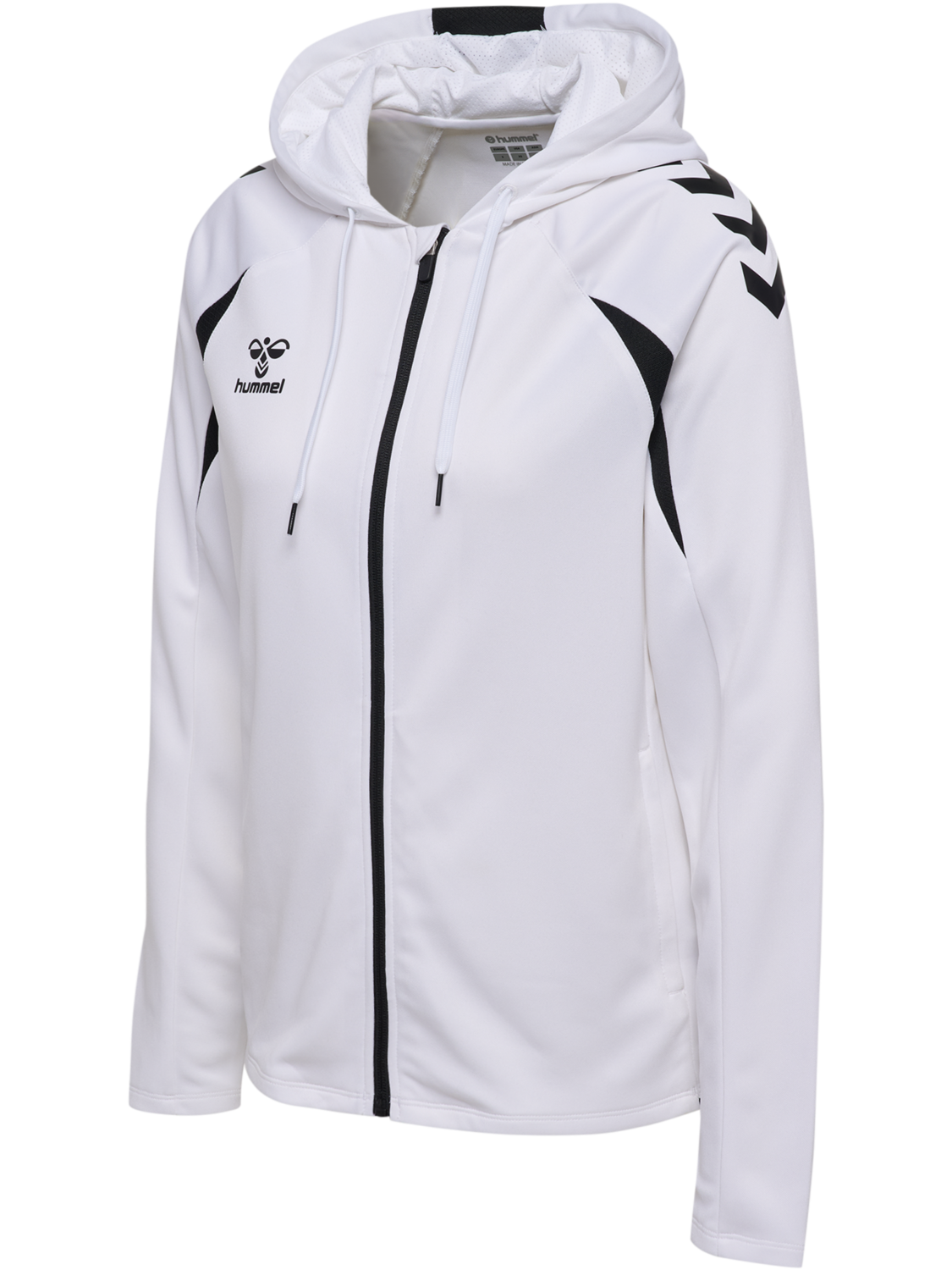 hmlCORE 2.0 ZIP HOODIE WOMAN, WHITE/BLACK, packshot