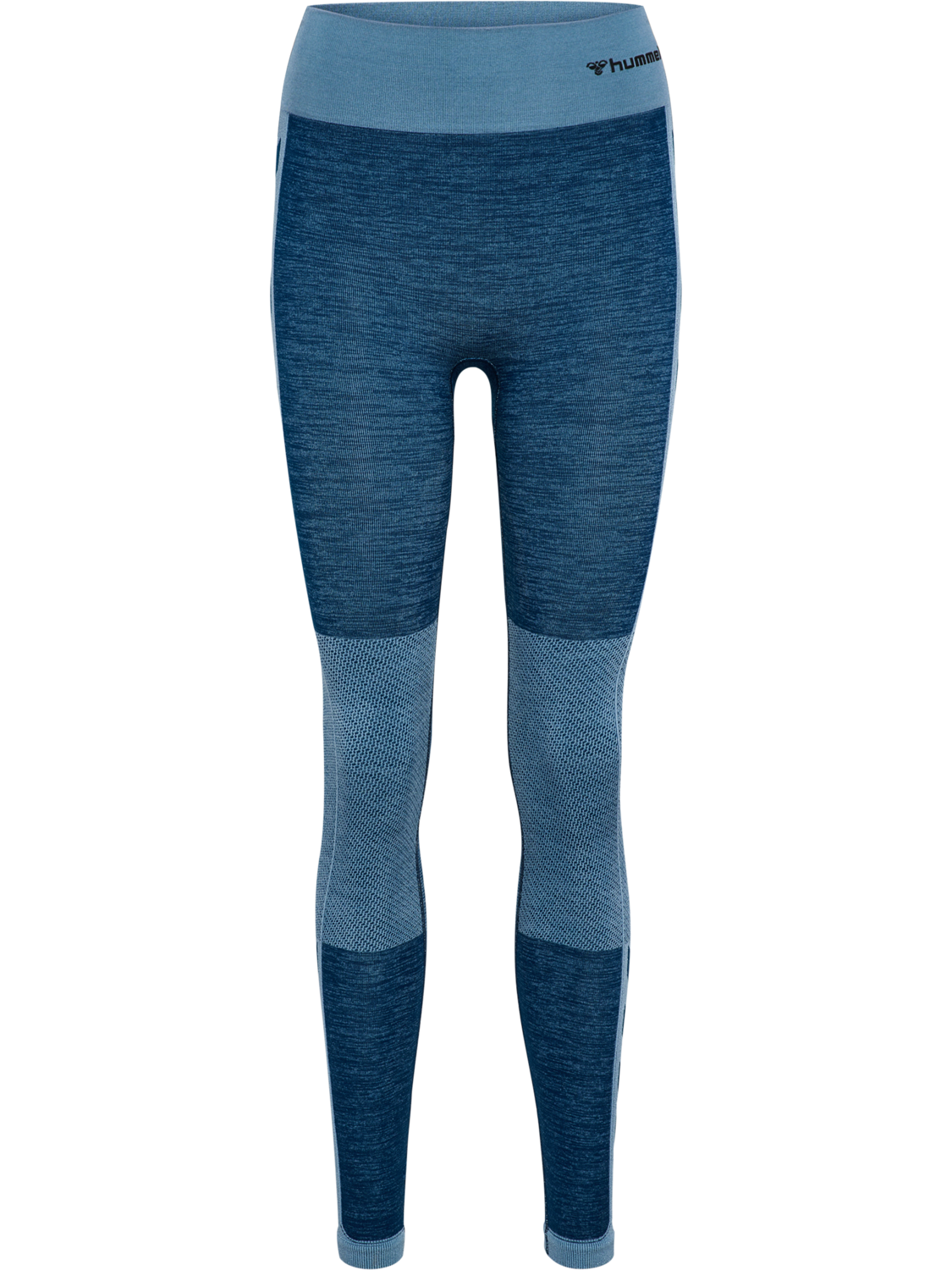 hmlCLEA SEAMLESS MID WAIST TIGHTS, NAVY PEONY/FADED DENIM, packshot