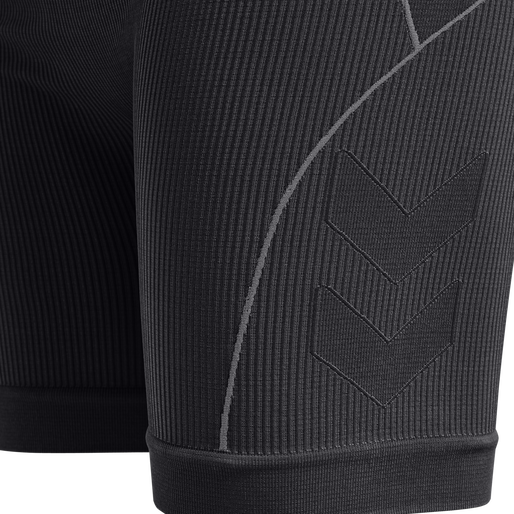 hmlTE CHRISTEL 2-PACK SEAML SHORTS, BLACK/CHATEAU GREY, packshot