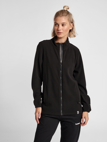 hmlNORTH FULL ZIP FLEECE JACKET WOMAN, BLACK, model