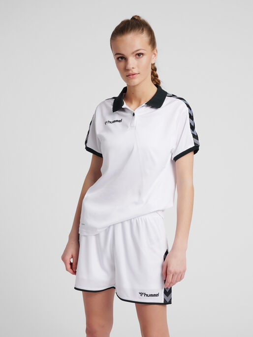hmlAUTHENTIC WOMAN FUNCTIONAL POLO, WHITE, model