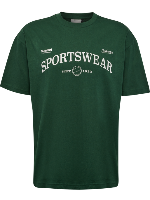 hmlLOOSE TEE S/S CLUB SPORTSWEAR, DARK GREEN hmlLOOSE TEE S/S CLUB SPORTSWEAR, DARK GREEN, packshot