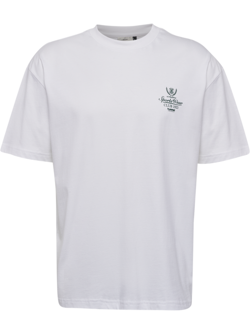 hmlLOOSE TEE S/S CLUB SPORTSWEAR, WHITE/DARK GREEN hmlLOOSE TEE S/S CLUB SPORTSWEAR, WHITE/DARK GREEN, packshot