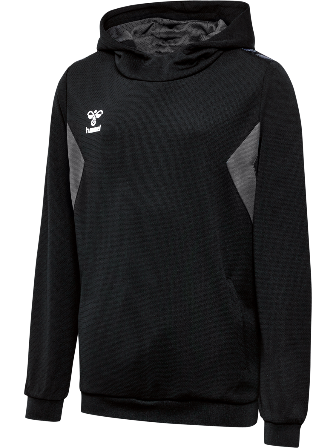 hmlAUTHENTIC PL HOODIE KIDS, BLACK, packshot