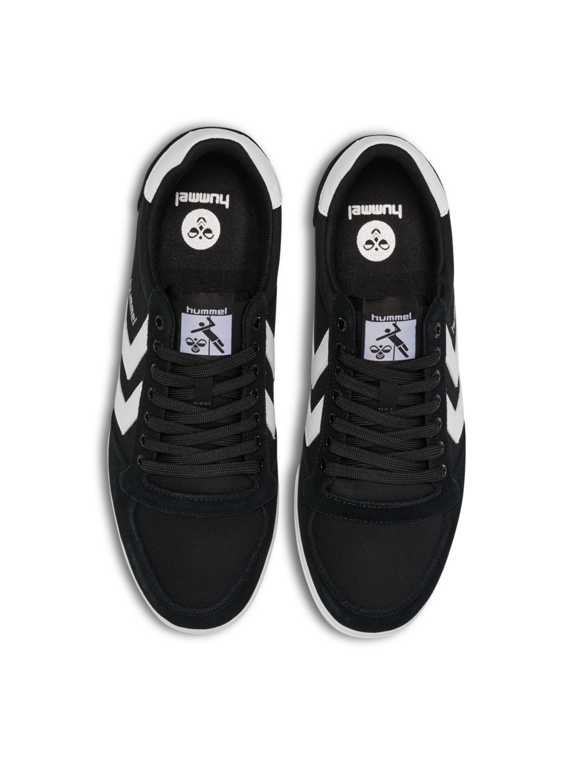 HUMMEL SLIMMER STADIL LOW, BLACK/ WHITE KH, packshot