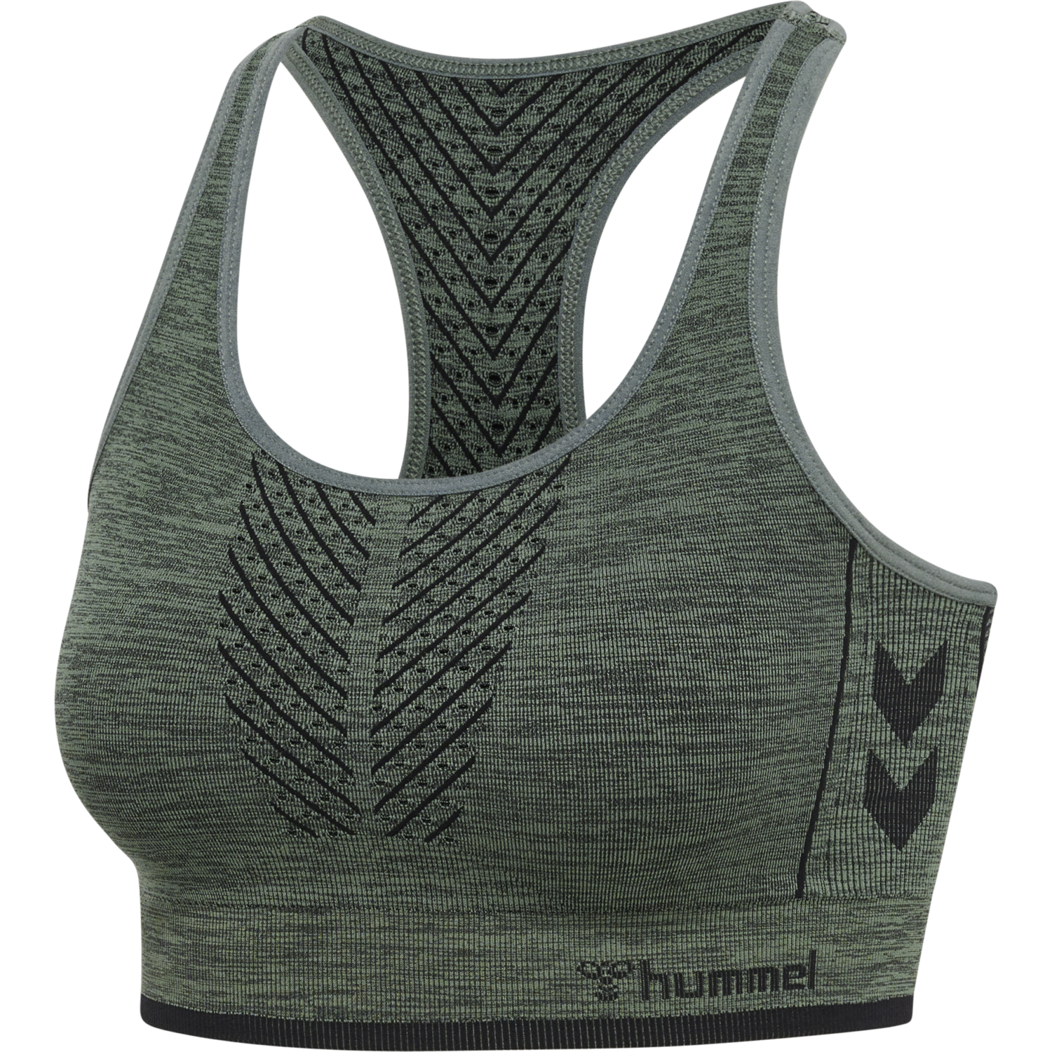 hmlMT ALY SEAMLESSS SPORTS TOP, NORTH ATLANTIC/BLACK MELANGE, packshot