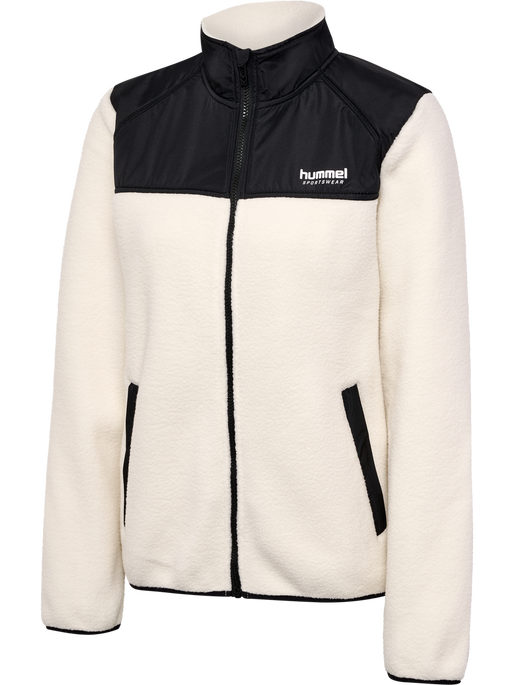 hmlLGC MALIKAT FLEECE JACKET, TOFU hmlLGC MALIKAT FLEECE JACKET, TOFU, packshot