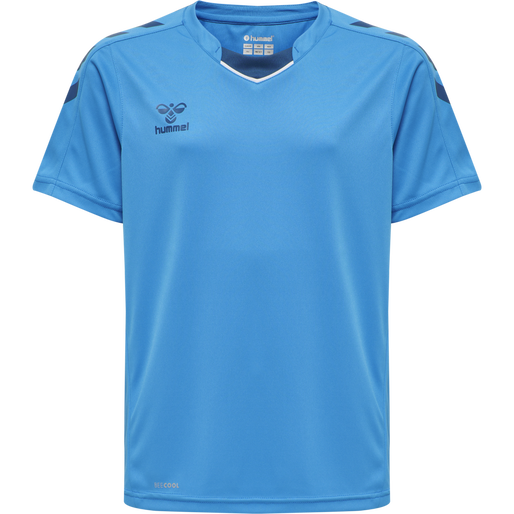 hmlCORE XK POLY JERSEY S/S KIDS, BLUE DANUBE, packshot