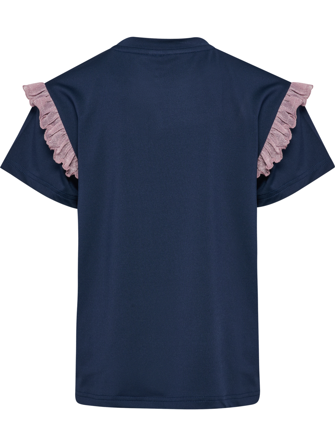 hmlJR MIX GLITTER T-SHIRT S/S, BLACK IRIS, packshot