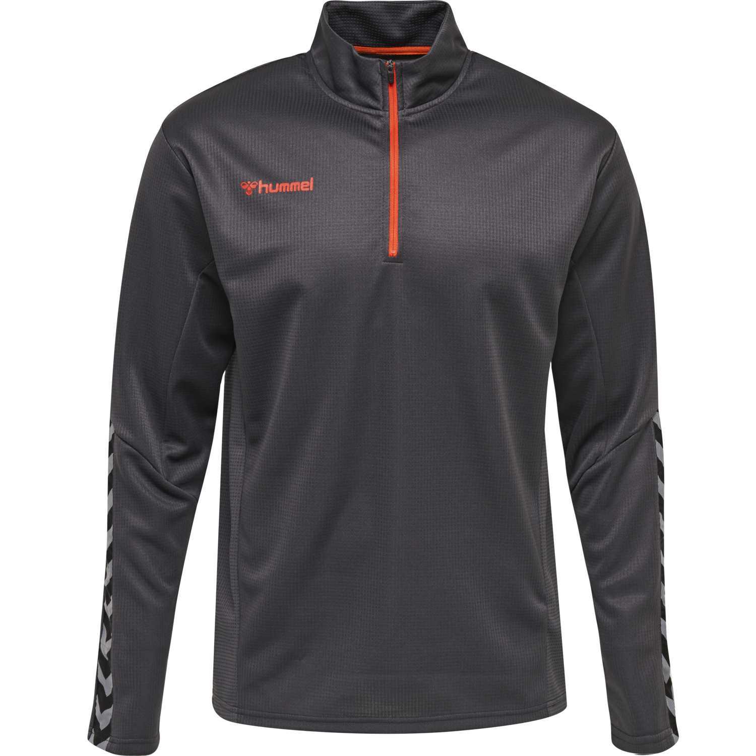 hmlAUTHENTIC KIDS HALF ZIP SWEATSHI, ASPHALT, packshot