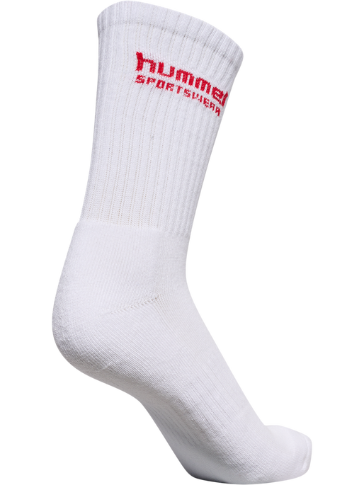 hml3-PACK SOCKS SPORTSWEAR, WHITE/TANGO RED, packshot