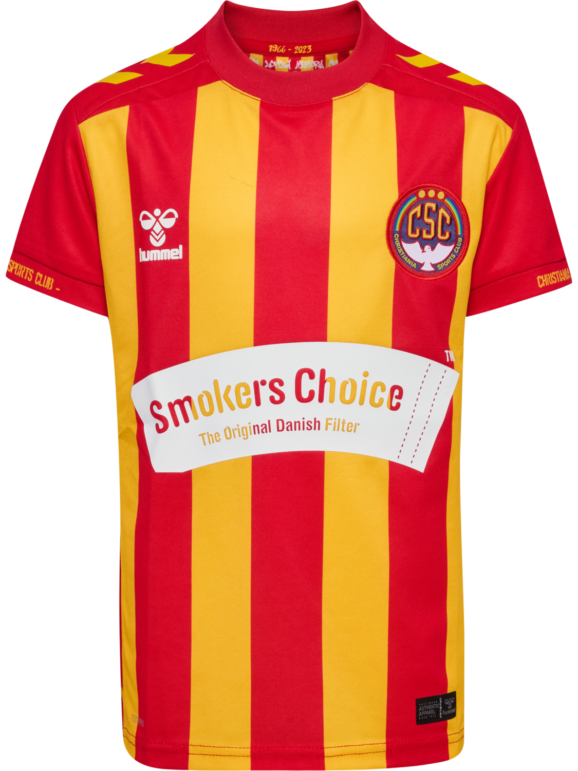 CSC 26/27 HOME JERSEY S/S KIDS, TRUE RED/SPORTS YELLOW W/SPONS, packshot