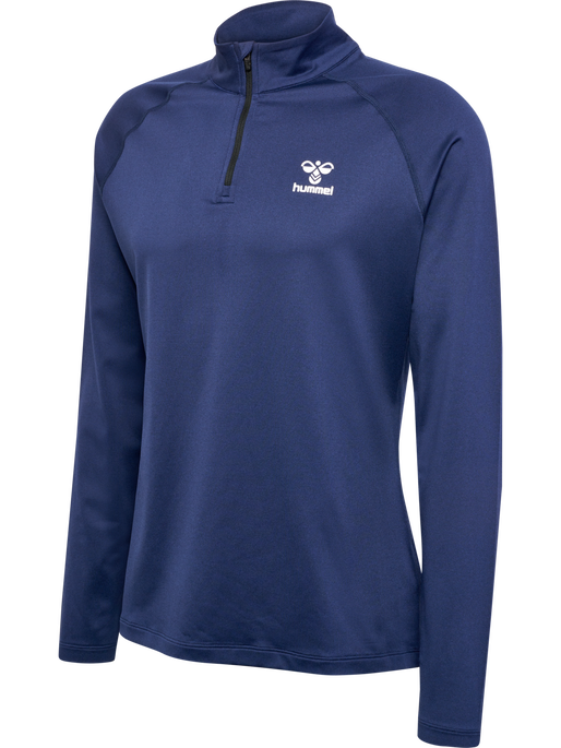 hmlSPRINT HALF ZIP, BLACK IRIS hmlSPRINT HALF ZIP, BLACK IRIS, packshot