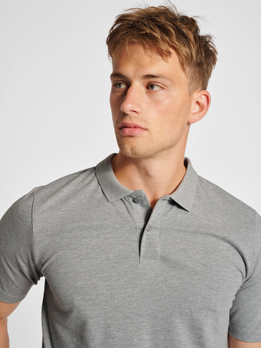 hmlRED CLASSIC POLO, GREY MELANGE, model