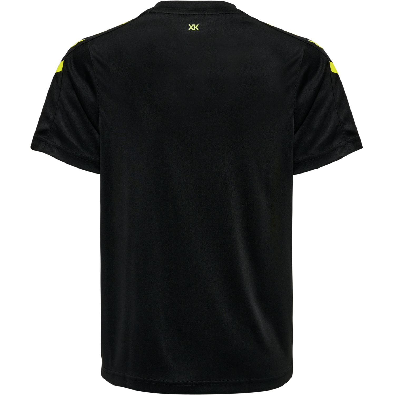 hmlCORE XK STRIPED JERSEY S/S KIDS, BLACK/BLAZING YELLOW, packshot