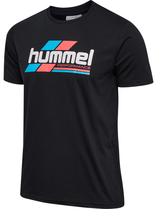 hmlPULSE GRAPHIC T-SHIRT S/S, BLACK/WHITE, packshot